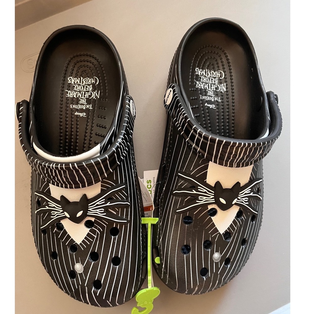 Crocs Jack Skellington Nightmare Before Christmas Clogs Mens 8 Womens 10 New